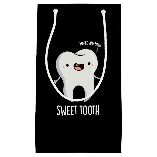 Sweet Tooth Funny Dental Pun Mörk BG (Framsidan)
