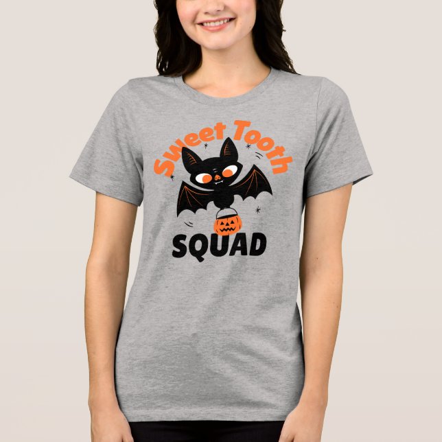 Sweet Tooth Squad Halloween Shirt - Roligt Fladder T (Framsida)