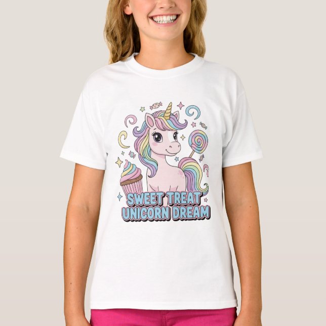 Sweet Treat Unicorn Dream T Shirt (Framsida)