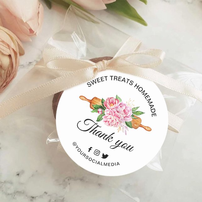 Sweet Treats Bakery Tack Runt Klistermärke (Skapare uppladdad)