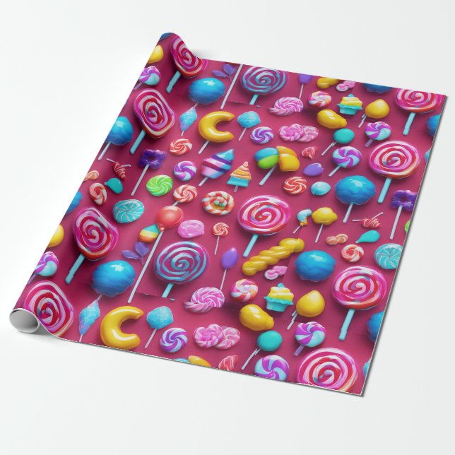 "Sweet Treats Candy-Thned Presentpapper (Utrullad)