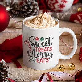 Sweet Treats Merry Eats Cute Christmas Kaffemugg