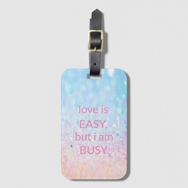Sweet Trendig glitter Bagagebricka (Framsida vertikal)