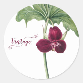 Sweet Trillium Botanical Runt Klistermärke