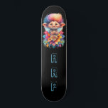 *~* Sweet Troll AP89 Neon Rainbow Initialer Flower Mini Skateboard Bräda 18,5 Cm<br><div class="desc">(Sökkod AP89 för Troll-objekt och AP88 för medeltida temaobjekt ) Överför enkelt till andra Zazzle-produkter. BLACK-bakgrundsskateboard. NEON Rainbow färg kommer bara ut i TROLL bilder och BREV. Anpassa/anpassa INITIALER/MONOGRAM. Den konstiga slumpen Long Hair Troll. Bright RAINBOW neon färg. Det här är en populär trenddesign för någon som kärlek hela sak...</div>