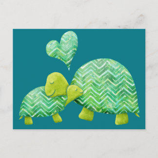 Sweet Turtle Hugs Mamma och Baby Vykort