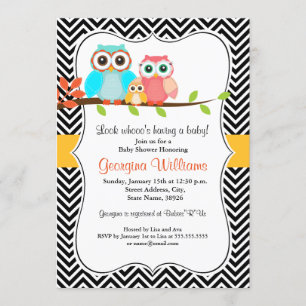 Sweet Uggla Baby Shower Inbjudan