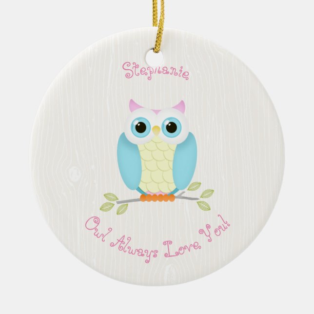 Sweet Uggla Birthday Julgransprydnad Keramik (Framsidan)