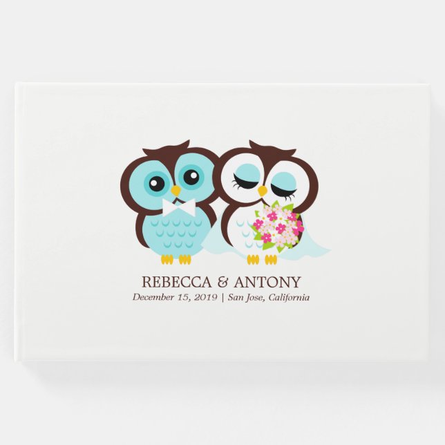 Sweet Uggla Bröllop Gästböcker (Framsida)