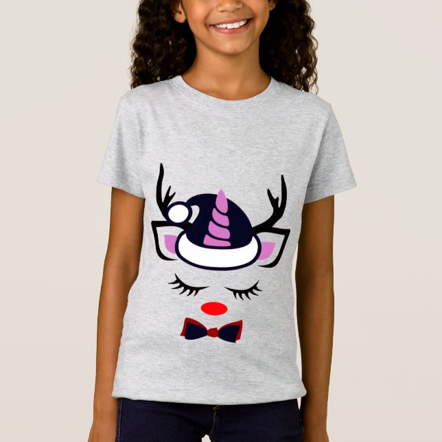 Sweet Unicorn ansikte T Shirt (Framsida)