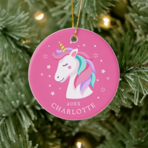 Sweet Unicorn-julprydnad Julgransprydnad Keramik