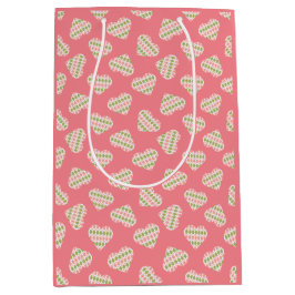 Sweet Valentine Argyle Hearts Mörk Rosa