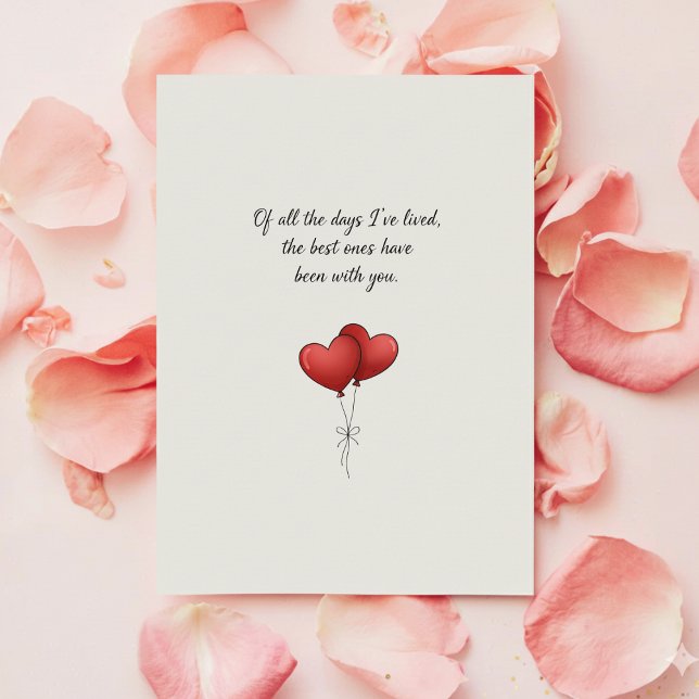 Sweet Valentine Card for Boyfriend Girlfriend Julkort (Skapare uppladdad)