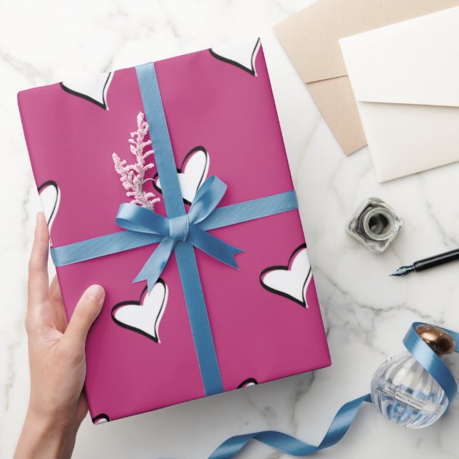 Sweet Valentine Day Kärlek Hearts Presentpapper (Gifting)