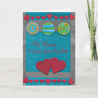 Sweet Valentine för den Speciella sonen från mamma Helgkort