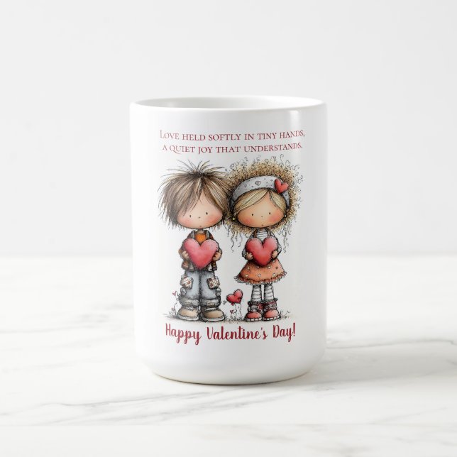 Sweet Valentine Friends – Whimsical Kids  Kaffemugg (Center)