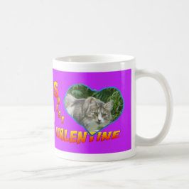 Sweet Valentine Heart Photo Coffee Mugg Lila