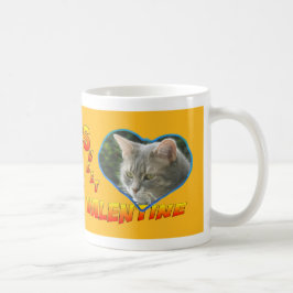 Sweet Valentine Heart Photo Coffee Mugg Orange