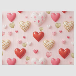 Sweet Valentine Hearts Blush Pink tissue paper