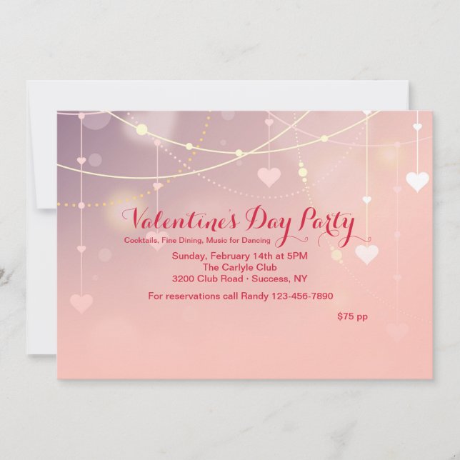 Sweet Valentine Party-inbjudan Inbjudningar (Framsida)