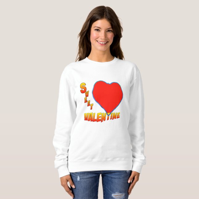 Sweet Valentine Red Heart Women's Raglan T-Shirt (Hel framsida)