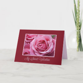 Sweet Valentine Rosa ros Helgkort