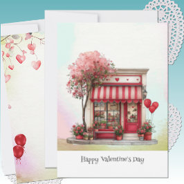 Sweet Valentine Shop Flat Julkort
