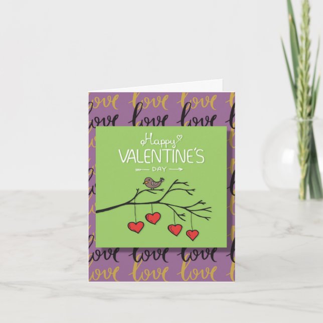 Sweet Valentine's Day Card for him or her  Inbjudan (Framsida)