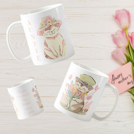 Sweet Vår Auntie Cat Kitten Personlig Kaffemugg
