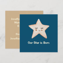 Sweet Vår stjärna är Born Blue Star Birth Announce