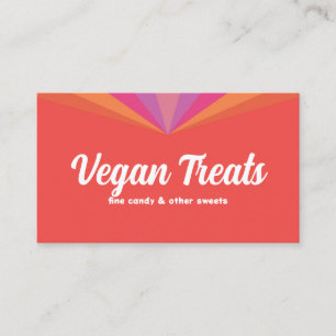 Sweet Vegan Treats Candy Shop Confectioner Peach Visitkort