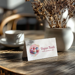 Sweet Vegan Treats Candy Shop Confectioner Peach Visitkort
