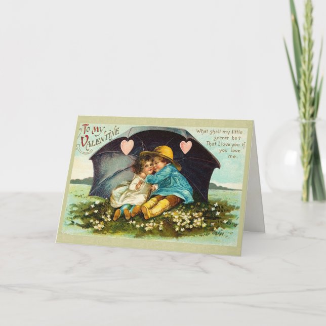 Sweet Victorian Valentine Day Card Helgkort (Framsida)