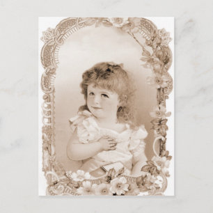 Sweet Vintage Girl Vykort