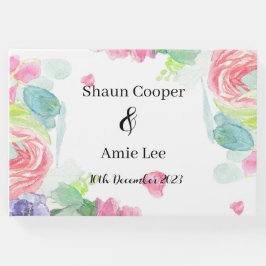 Sweet Watercolor Boho Bröllop Gästböcker