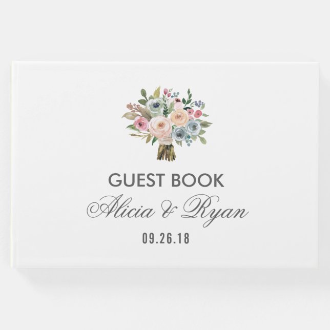 Sweet Watercolor Bouquet | Guest Bok (Framsida)