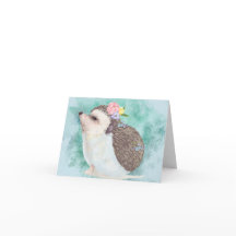 Sweet Watercolor Hedgehog