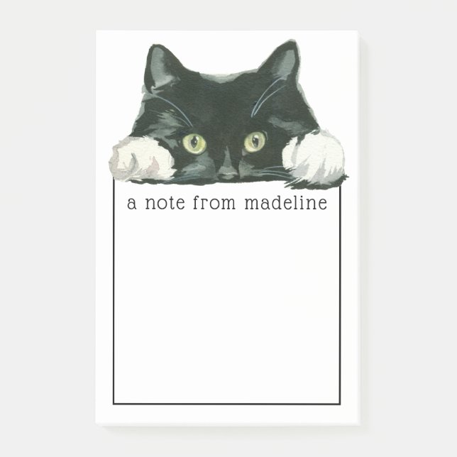 Sweet Watercolor Kattunge | Anteckning från Post-it Block (Framsida)