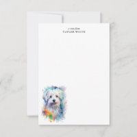 Sweet Watercolor Maltese Anpassningsbar Tack