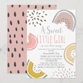 Sweet Watermelon Boho Virtuell Baby Shower Inbjudningar
