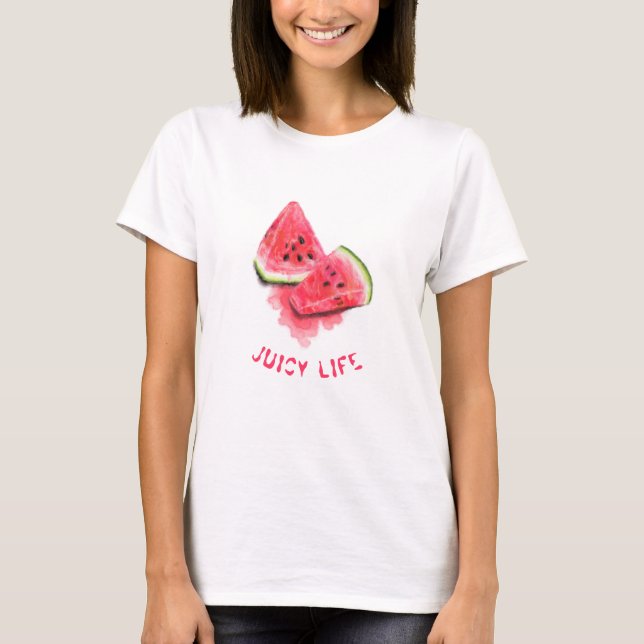 Sweet Watermelon Funny T-Shirt - Anpassningsbar Te (Framsida)