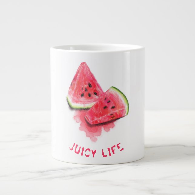 Sweet Watermelon Mugg - Anpassningsbar Text Jumbo Mugg (Framsidan)