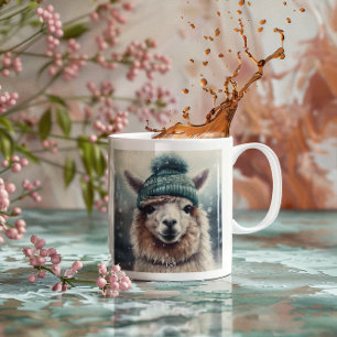 Sweet Winter Alpaca Två-Tonad Mugg