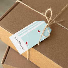 Sweet Winter Birds jul Presentetikett