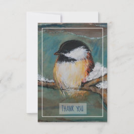 Sweet Winter Chickadee Bird Painting Tack