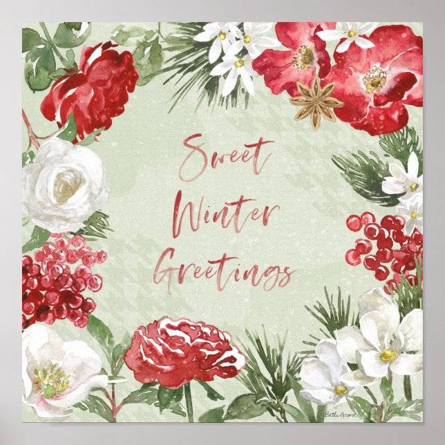 Sweet Winter Hälsning Poster (Framsidan)