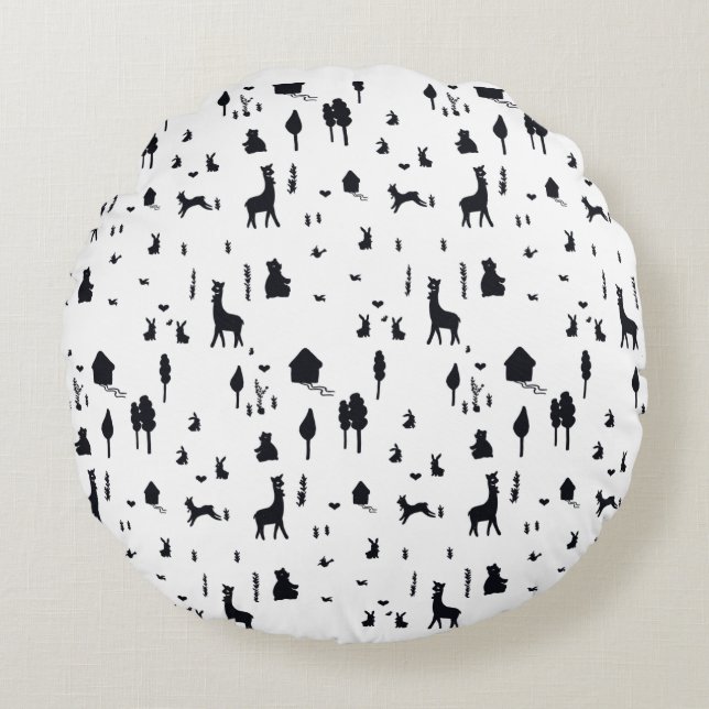 Sweet winter rund kudde (Framsidan)