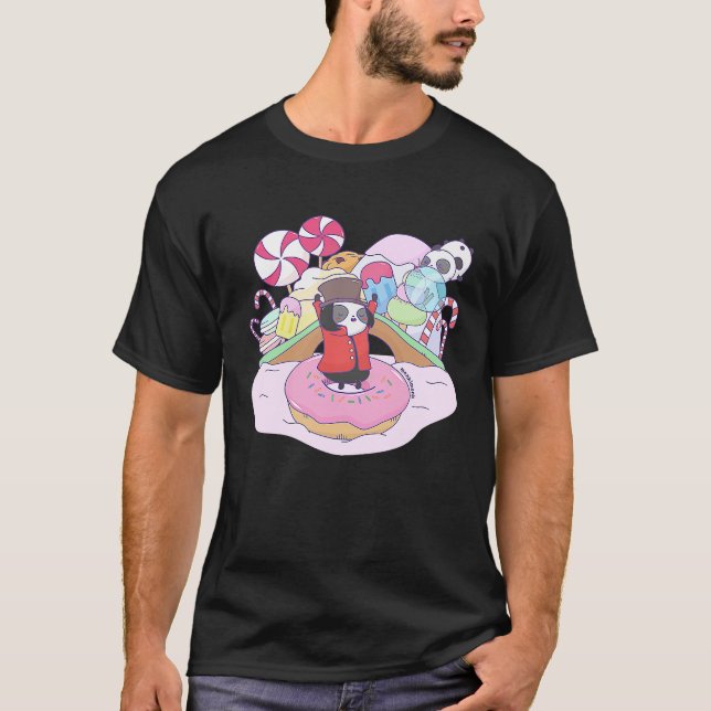 Sweet wizard panda in candy country chocolate fact t shirt (Framsida)