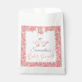 Sweet Woodland Bunny Girl Baby Shower Favor Bags