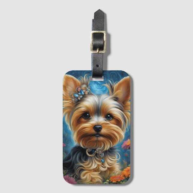 Sweet Yorkie Bagagebricka (Framsida vertikal)
